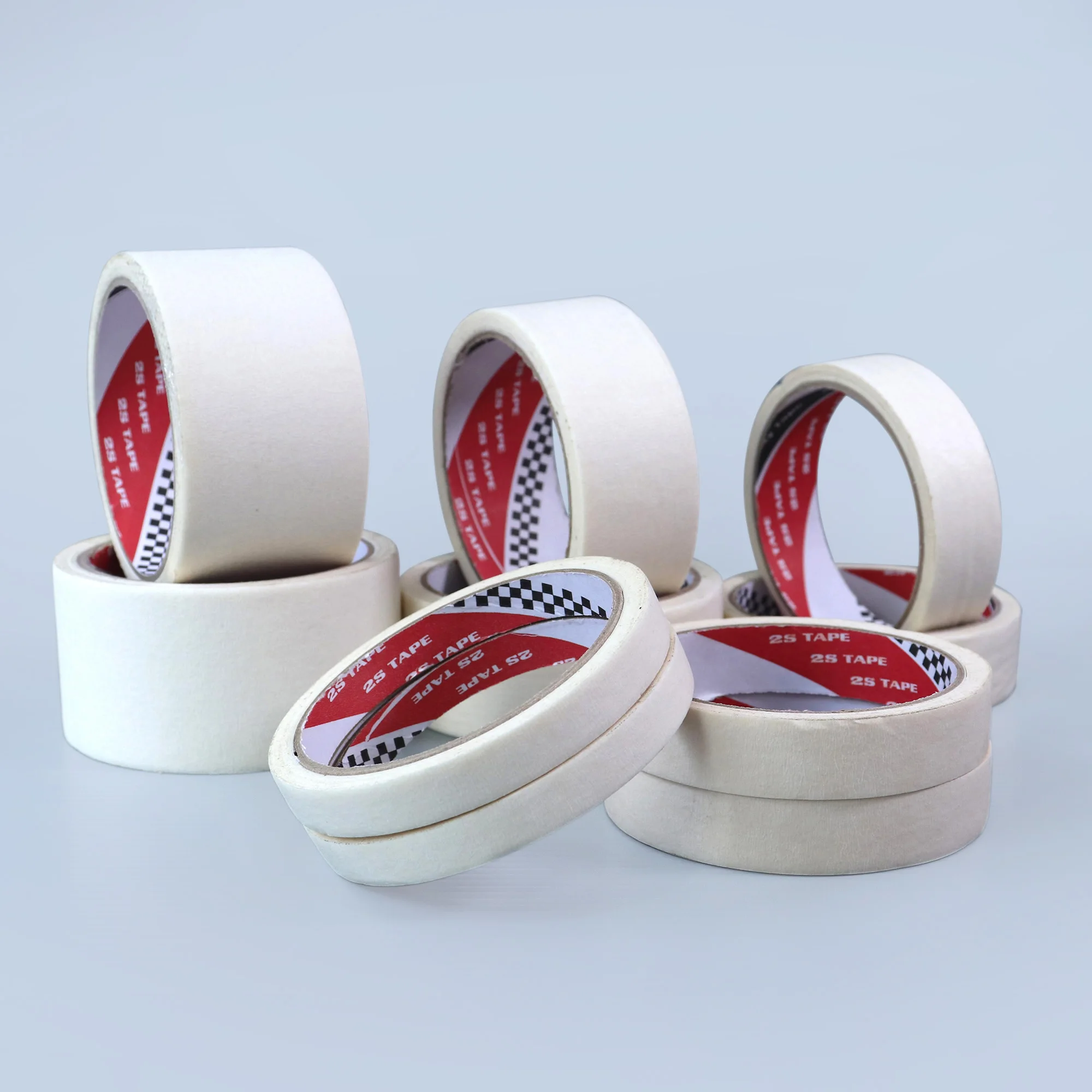 Malaysia High Quality Heat Resistant Good Viscous Custom Single Side Adhesive Masking Tape Acrylic Yellow White Color