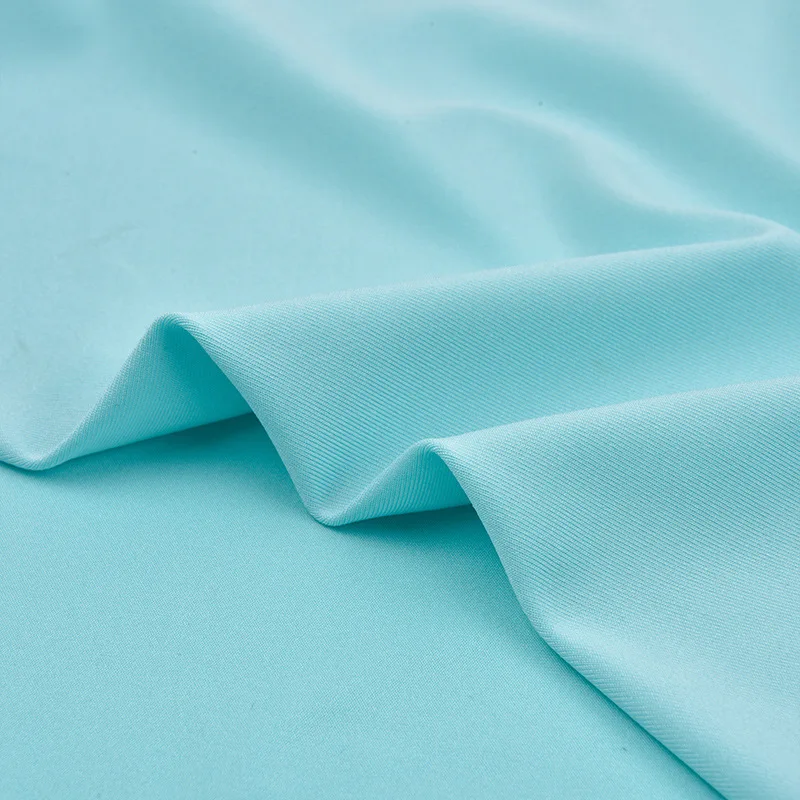 Wholesale Knitted Poly Jersey 130GSM 95% Polyester 5% Spandex Elastic Fabric For T-shirt Clothing