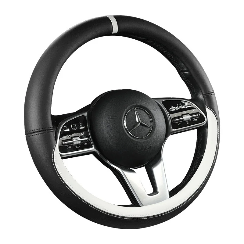 Pink Steering Wheel Cover Blue Four Seasons General Handle Cover Napa Leather Round O-shape Sport Steering Wherl Cover