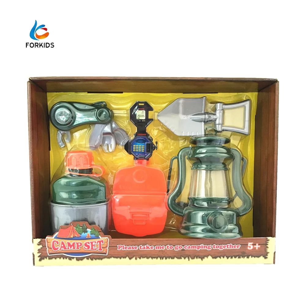 Premium quality kids comping play set toys jungle adventure toys for pretend play
