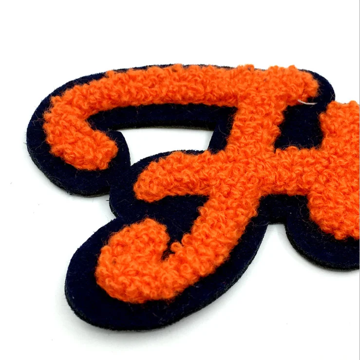 
Wholesale Custom iron on embroidery towel chenille patches for clothing 