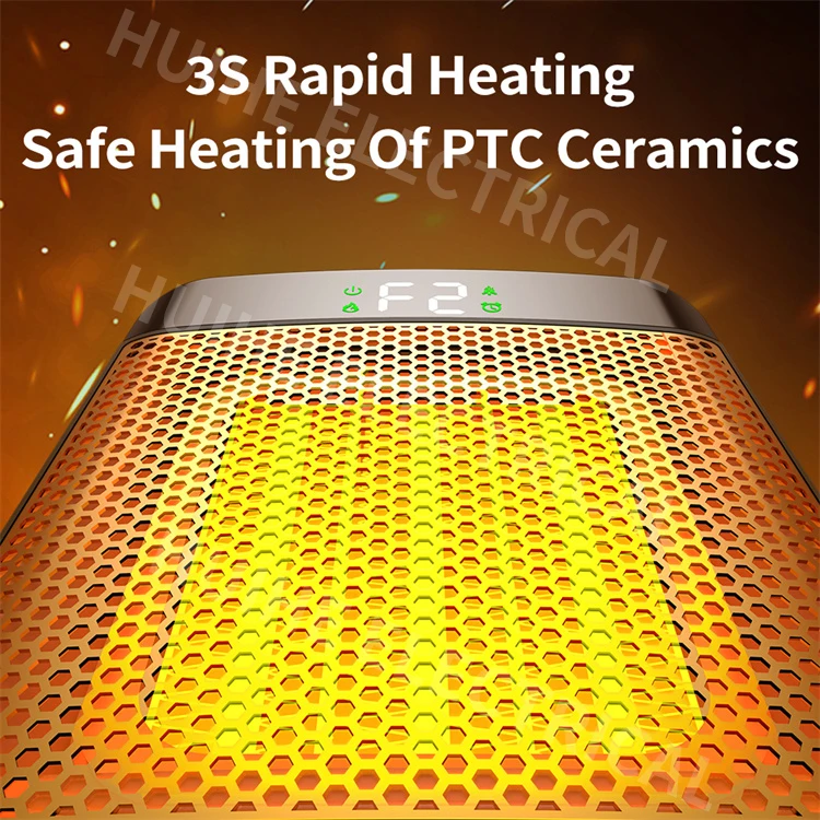 Portable 1000W Desktop Fireplace Rapid Expansion Flame Heater with PTC Heating Element Thermostat Control Overheat Protection