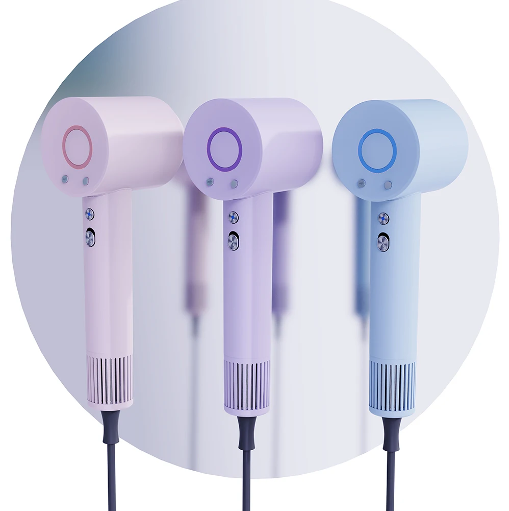 1500W Fast Drying Power Professional Super Light Low Noise Negative Ion High Speed Brushless Motor Leafless Hair Dryer