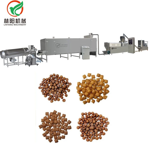 Dog Food Cat Feed Pellet Machines Factory Manufacturer Processing Line Animal Dog Food Pellet Making Processing Extruder Line