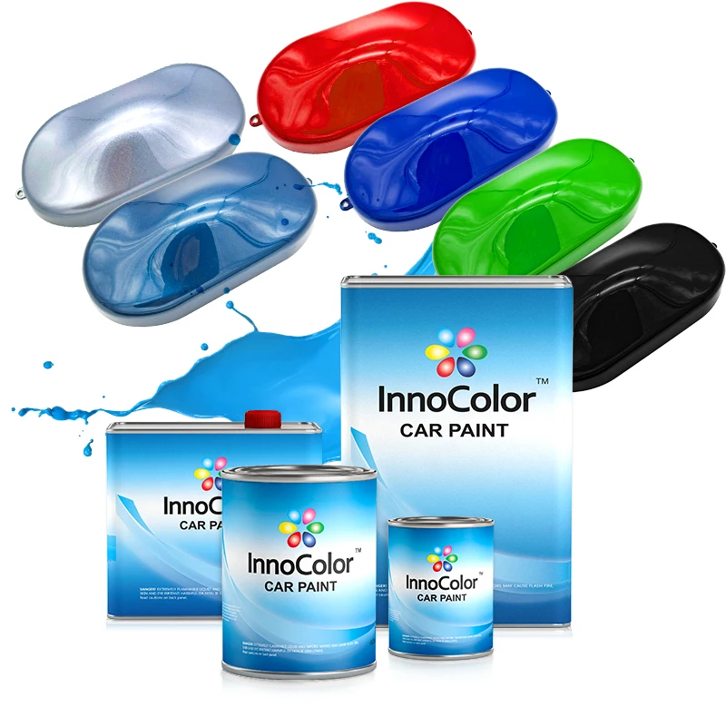 InnoColor Acrylic Lacquer Auto Spray Metallic Extra Finest Silver Paint Mixing Machine System Wholesale Car Repair