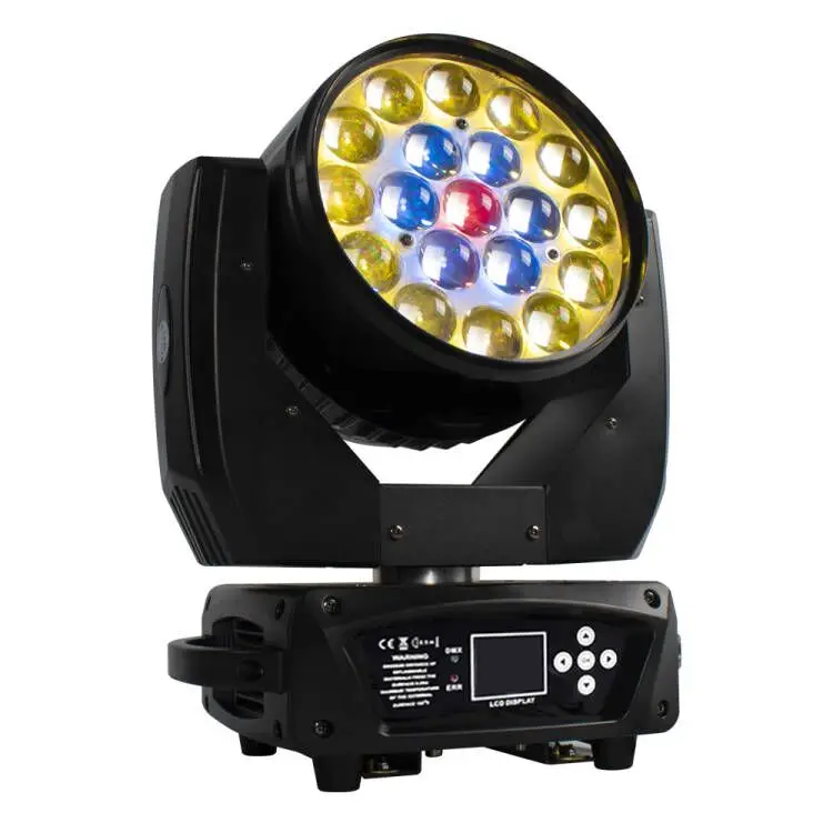 Newest Wash 19*15 Rgbw 4 In 1 Mac Aura Moving Head Rgb/remote Control Dmx Zoom Wash Stage Light