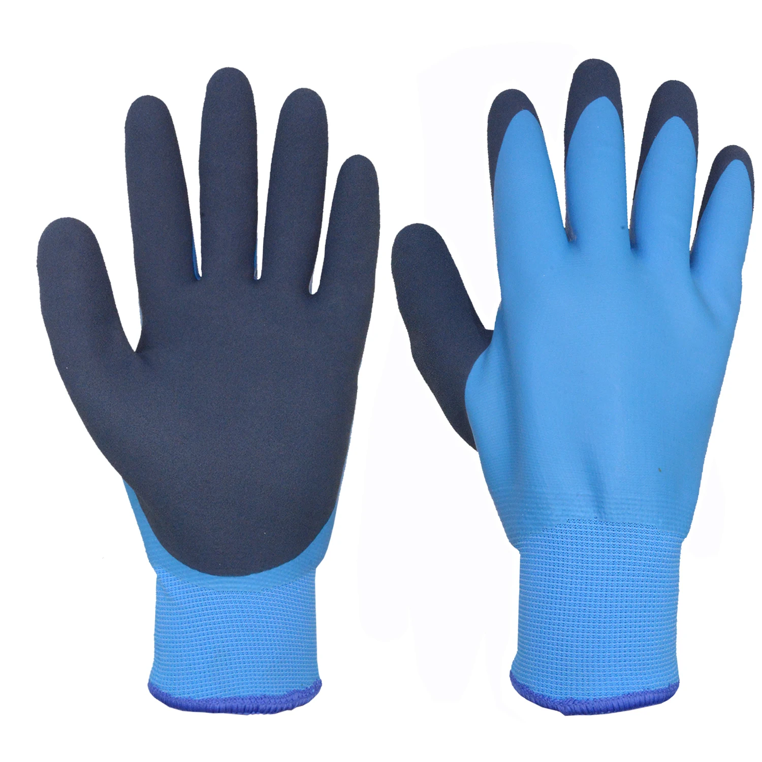 PRISAFETY Great Fitting xxl fully safety cuff water proof double blue nitirle smooth fully dipped work glove