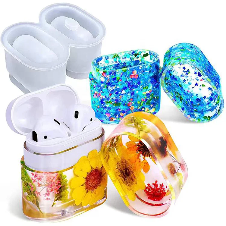 DIY Crystal Epoxy Earphone Protective Cover Silicone Headset Case Resin Mold