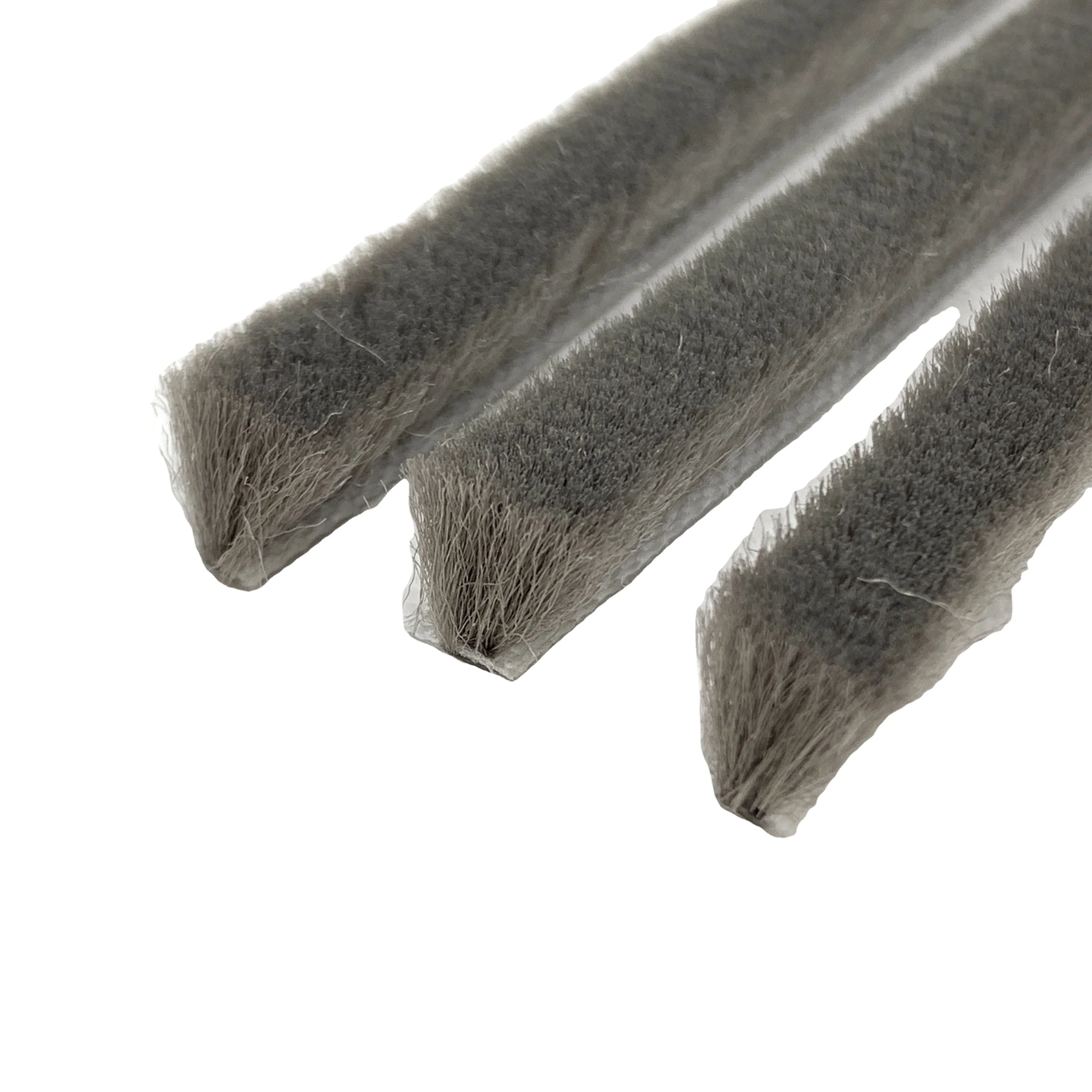 Factory Price Adhesive Weather Strip Wool Top Pile Aluminum Window Door Seal Strip