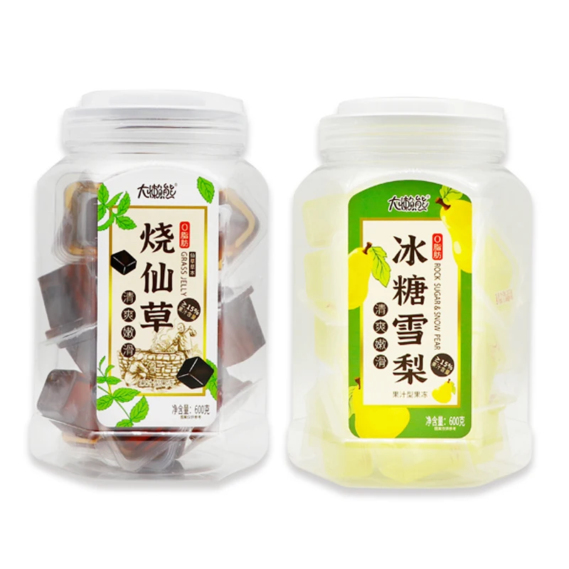 WDL 600g Vegetable Flavored Pudding Jelly Low-Fat Fruity Taste Ball Stick Cartoon Bulk Adults Rock Sugar Pear Roasted Herb