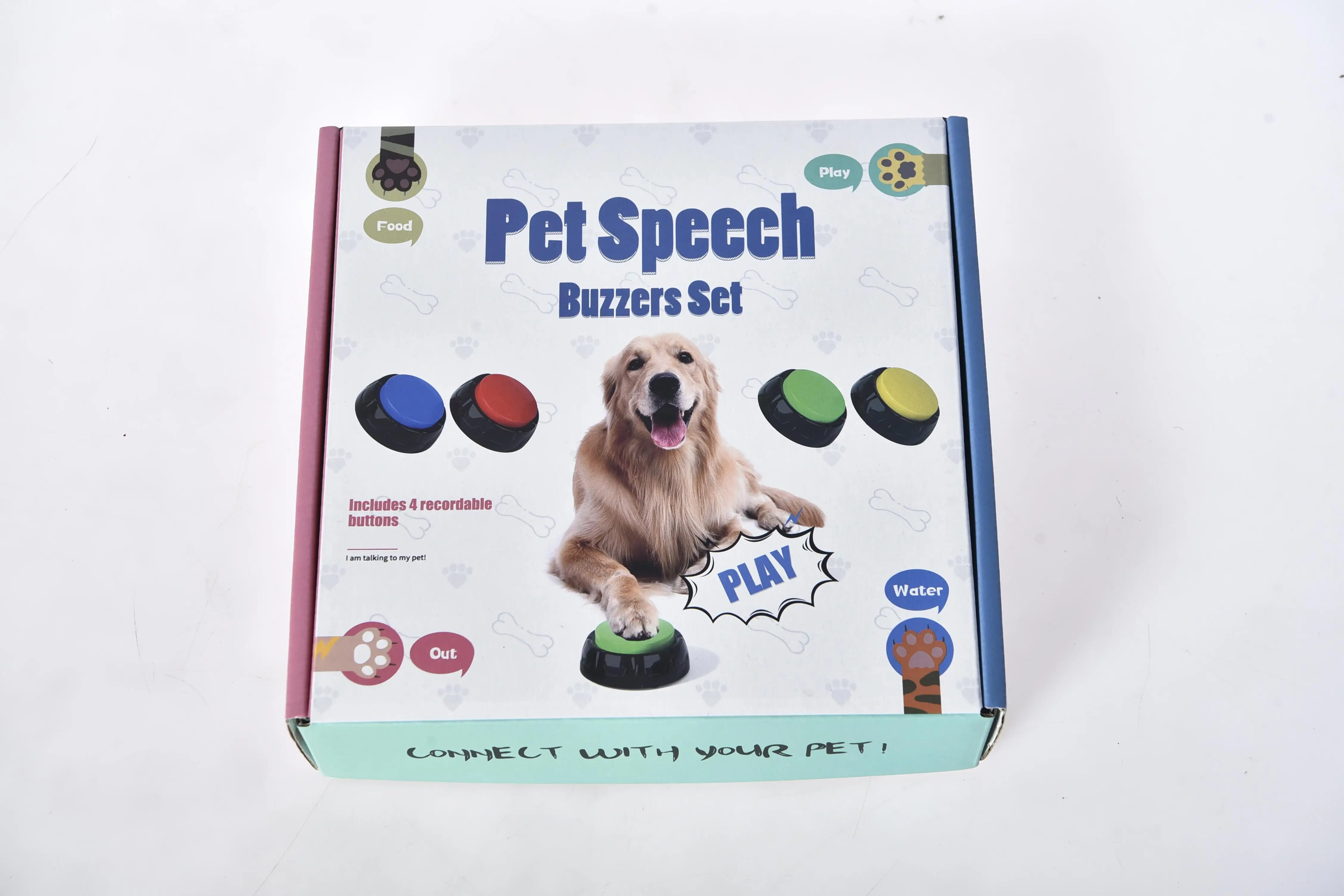 Wholesale Pet Training Products Voice Recording Button 30 Second Record Dog Buttons for Communication Pet Training Buzzer
