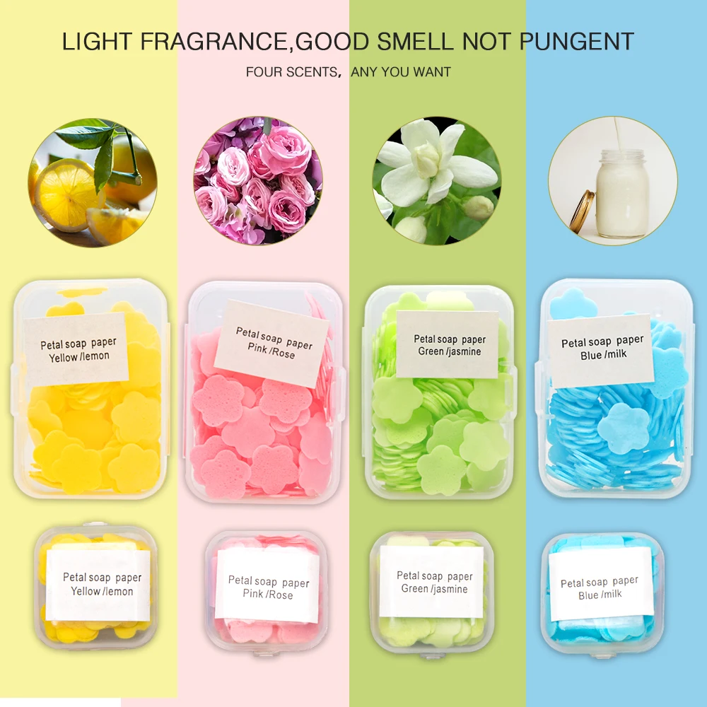 New Mini Disposable Hand Washing Soap Paper Travel Soap Sheet Paper Laundry Soap Sheet