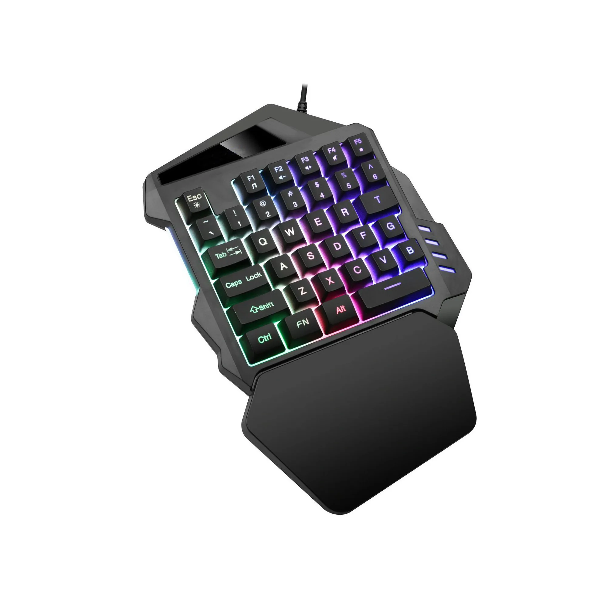 
Wired Mini Gaming Keypad 35 Keys One-Handed RGB LED Gaming Keyboard 