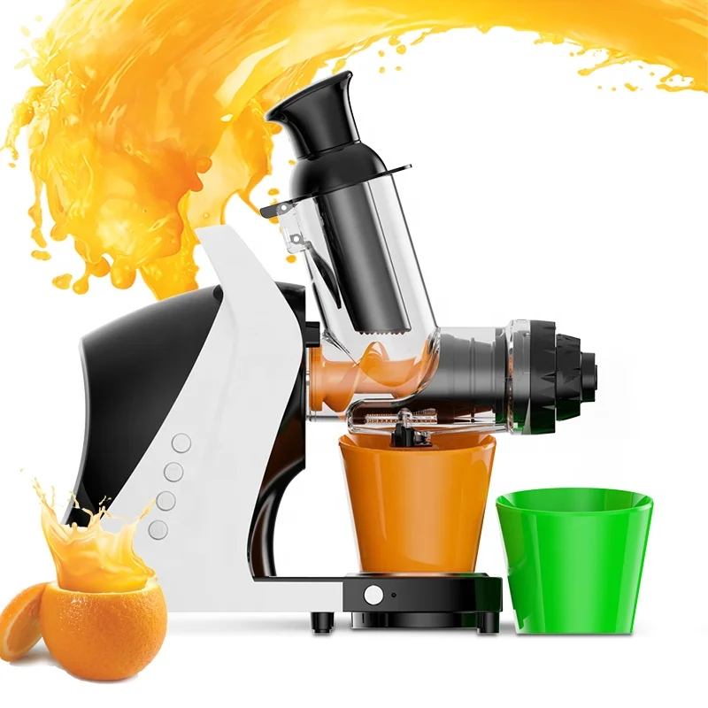 Portable Big Mouth Cold Press Juicer Machine Slow Electric Fruit Extractor Quiet Motor Grinding Chopping Fresh Orans Vetables