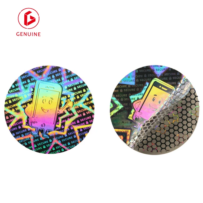 Wholesale custom vinyl self adhesive 3d holographic logo security sticker