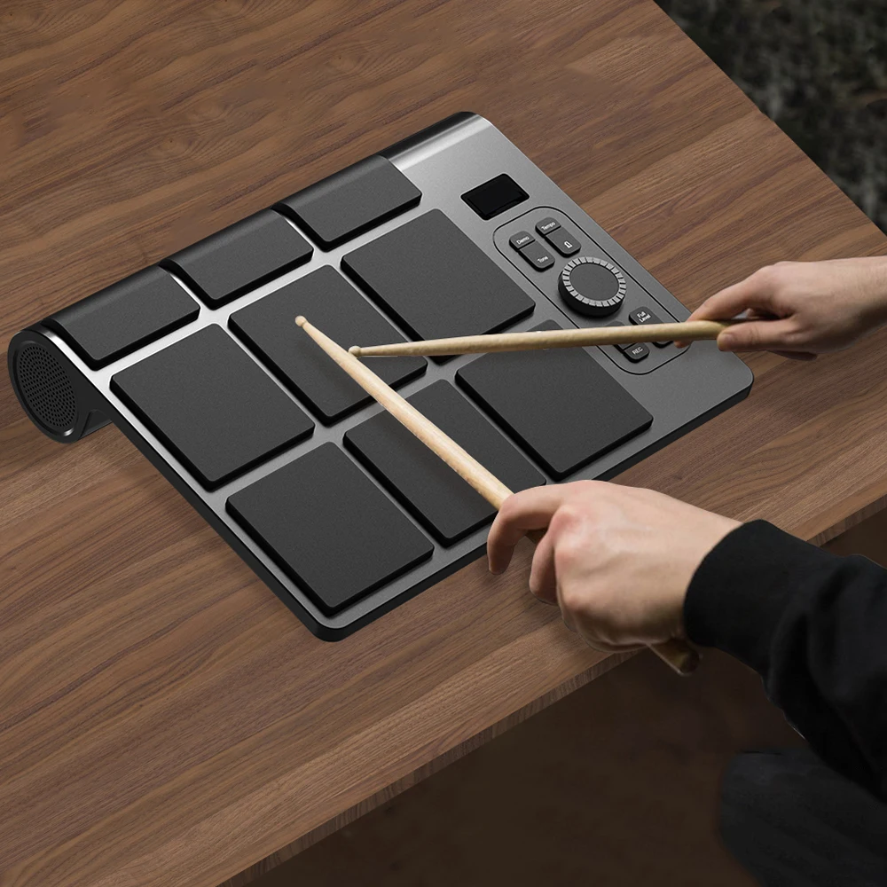 Konix New Item Electronic Music Instruments Electric Drum Set Digital Roll up Kit with Speaker and Battery