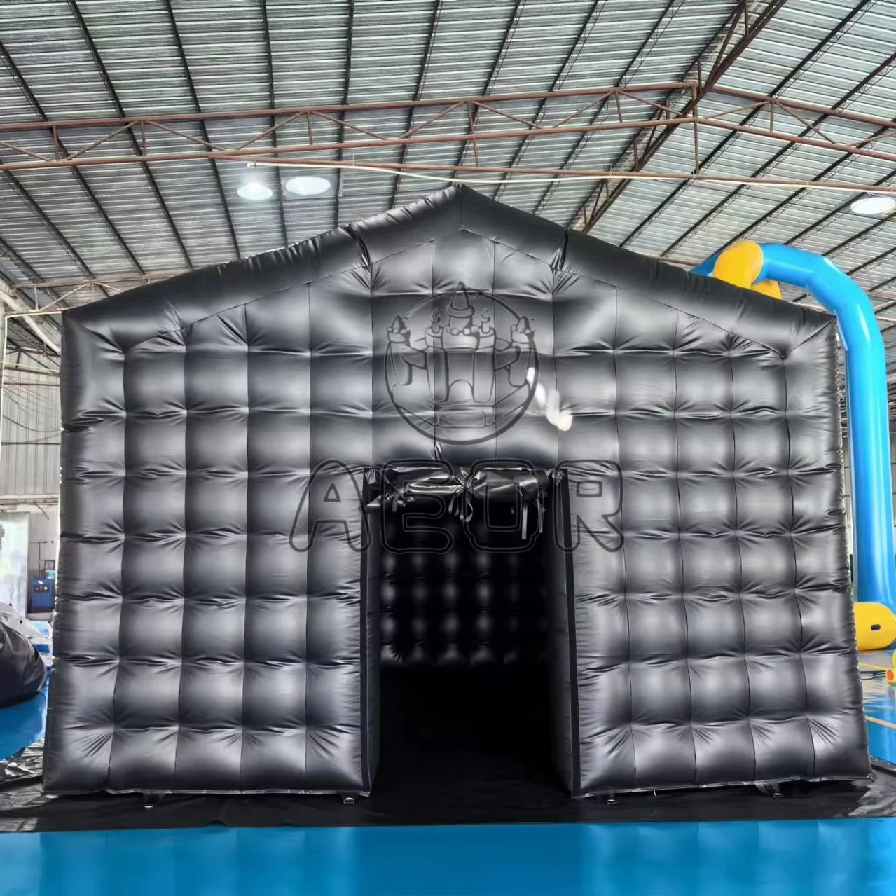 Large Black Inflatable Cube Wedding Tent Square Gazebo Room Big Mobile Portable Night Club Tent for Backyard Outdoor Events