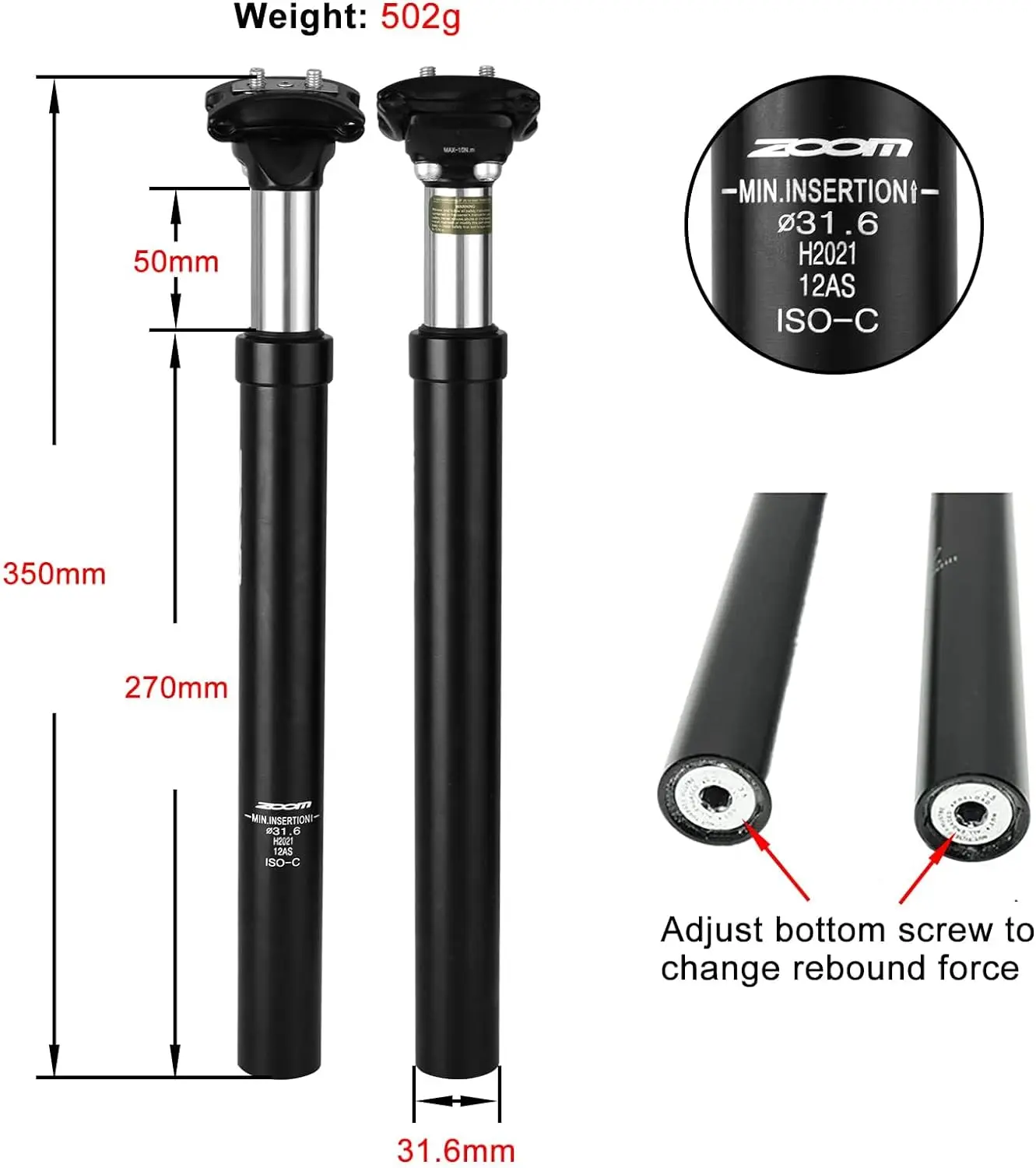 27.2 30.4 30.9 31.6 Aluminum Bicycle Seat Posts with Suspension Seatpost for MTB Road Moutain Fixed Bike
