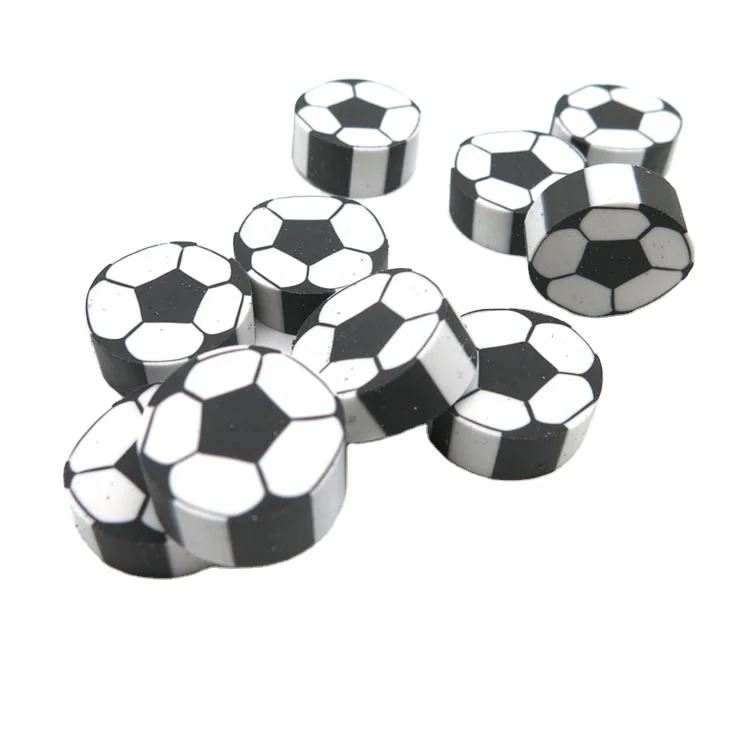 School Stationery Football eraser custom factory, baseball volleyball eraser custom round shape and size rubber for kids