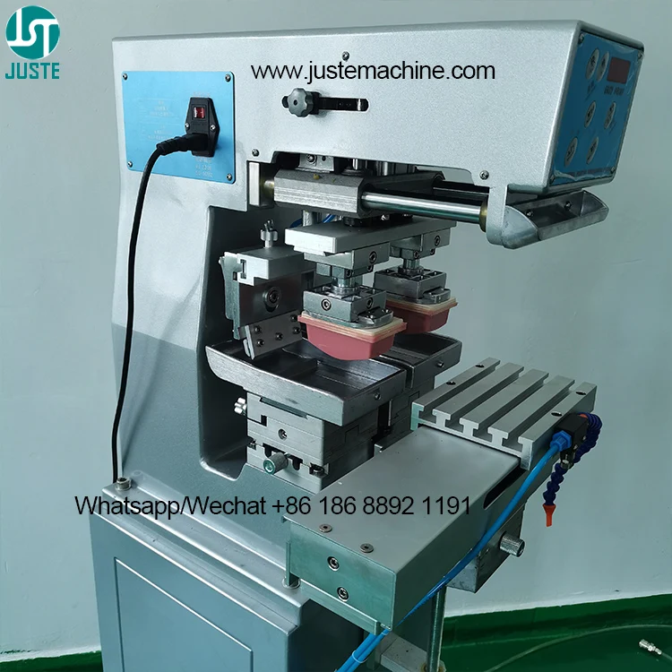 2 Colour Pad Printing Machine Clipper Uv Curing Ink Pad Printer For Lighter Logo Poker Chips Substrate Coffee Cup Wine Glass