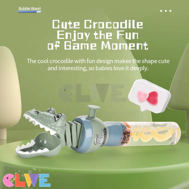 Good quality ABS Alligator Telescopic Spring Manipulator Toy Parent-children Interactive Animal Grabber bubble wand