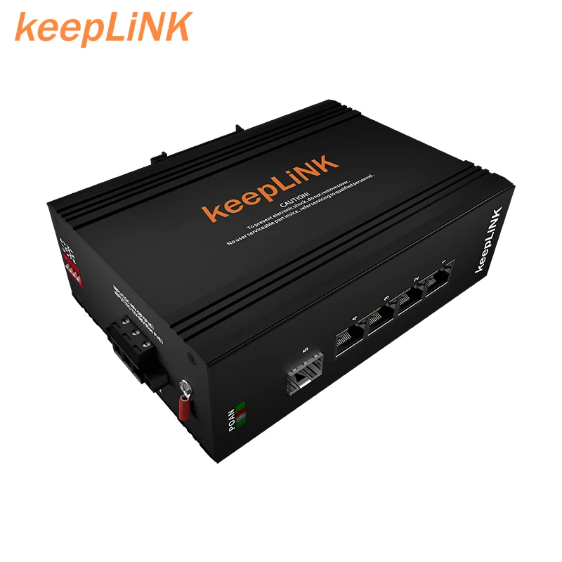 Industrial 4 port 1000mbps cctv to ethernet fiber media converter PoE