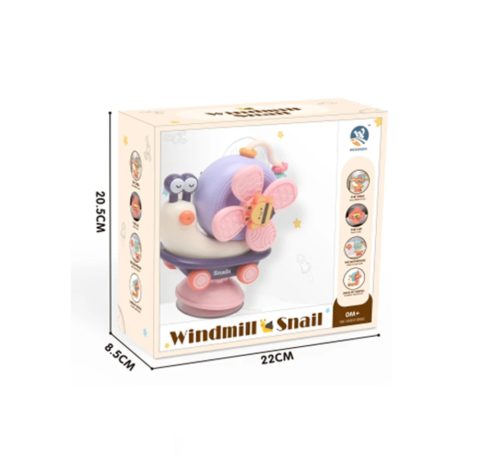 New products children educational snail bath  windmill DIY assembled baby  gyro toys