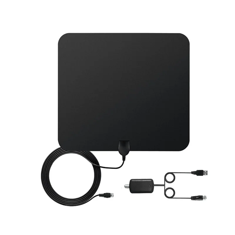 Factory Price 50 Miles Reception Range Amplified HD Digital TV Antenna USB Support 4K 1080p Fire tv Stick and All Older TV