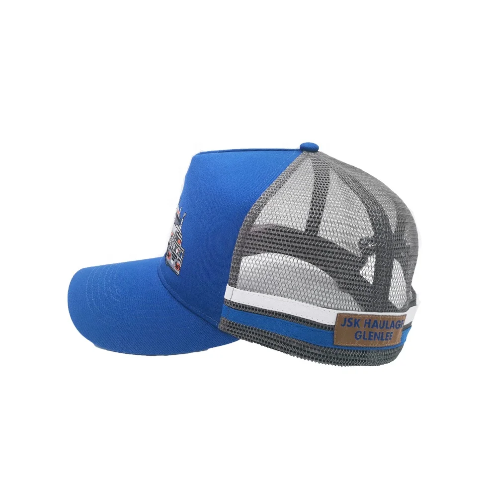custom high quality trucker hats caps 5-panels breathable solid blank style mesh trucker cap hat for summer outdoor sports