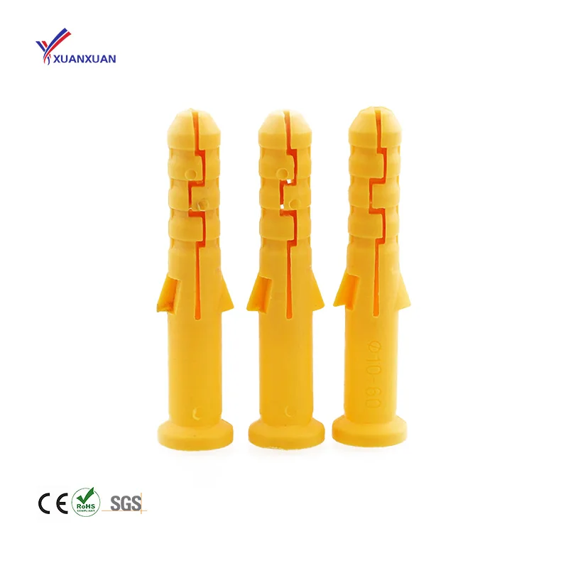 Best Selling Plastic Drywall Inserts Sleeve Plastic Molly Anchor Yellow
