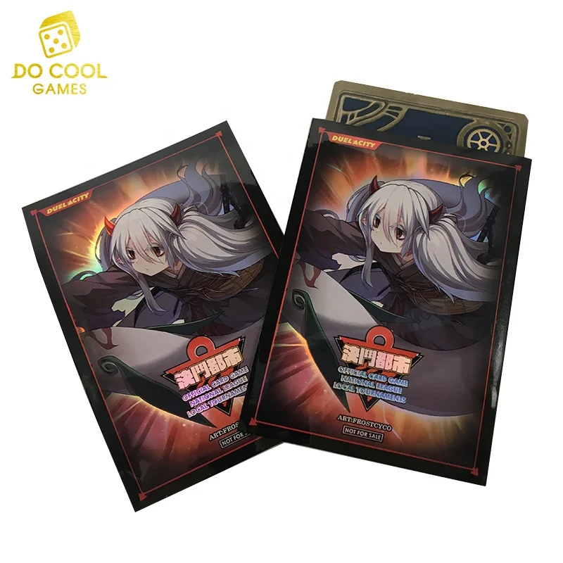 Art Printed Sexy Holographic Yugioh MTG TCG Custom Plastic Yu gi oh Cartoon Game Sleeves Protector