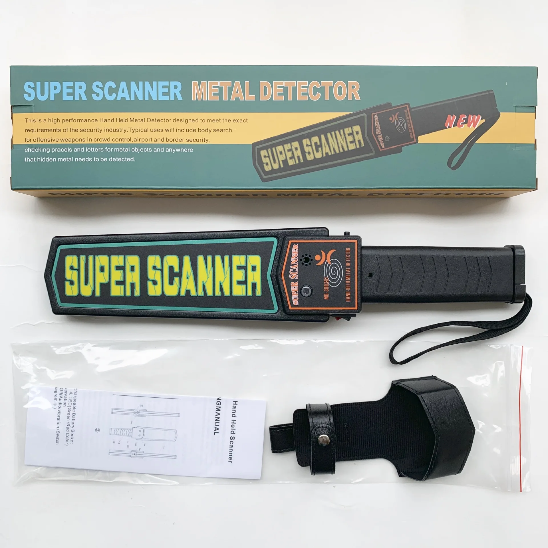 High sensitivity portable Hand Held Metal Detector for airport security check