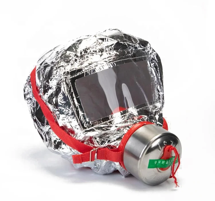 High quality 60 minutes smoke proof gas hood full face fire escape smoking gas mask for sale