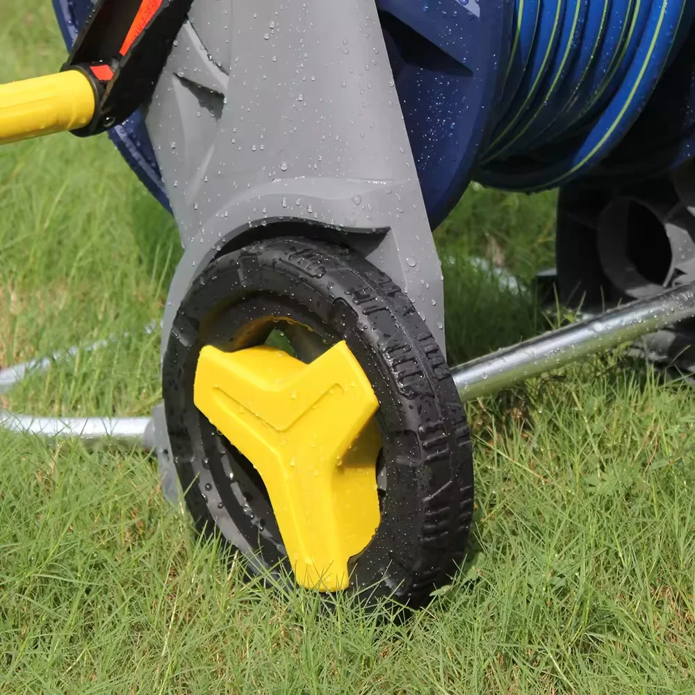 Hot sale 100m two wheel colorful irrigation system  plastic high pressure water truck  garden hose reel
