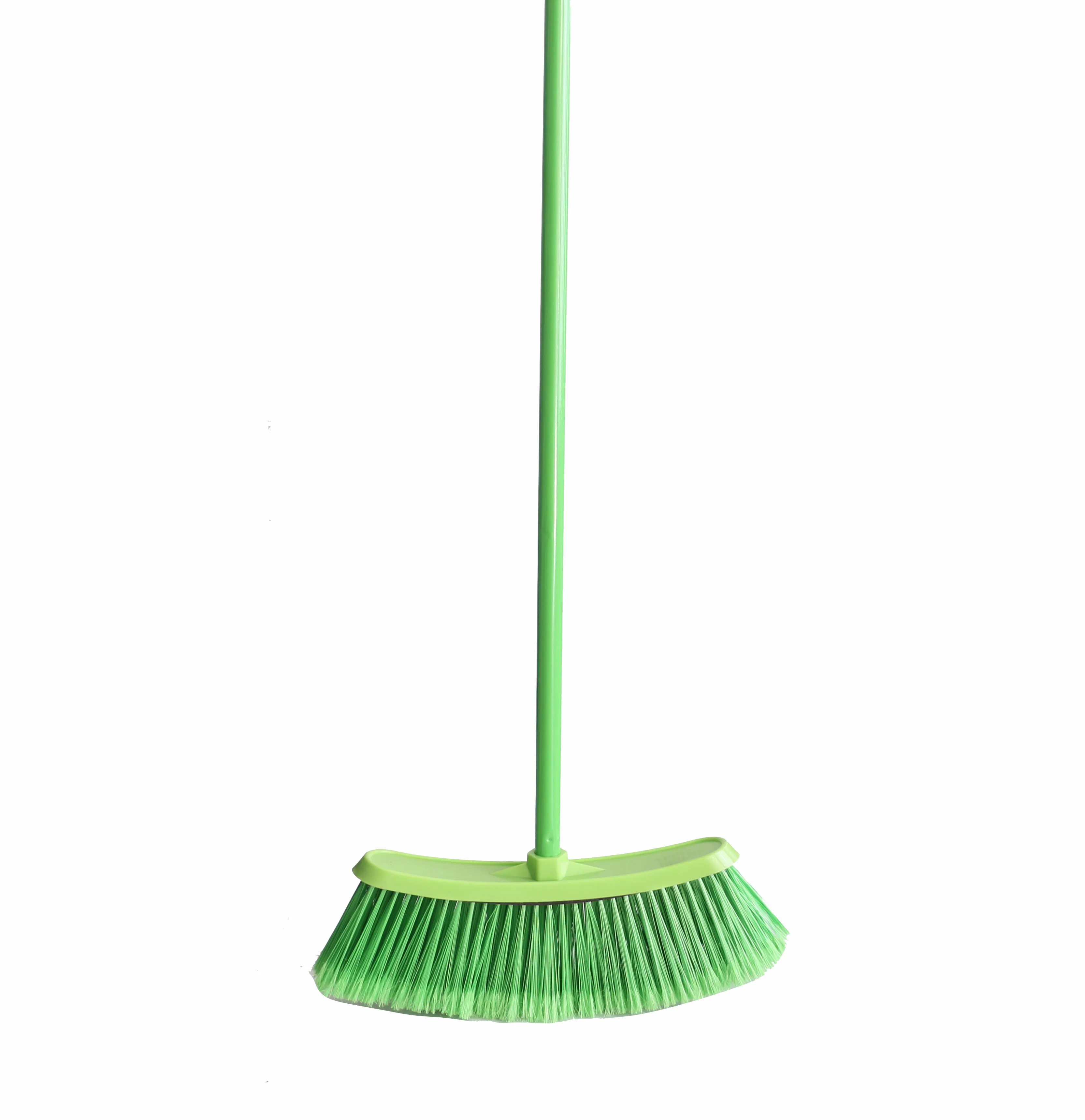 big size  hard bristle  plastic broom with long handle for indoor and outdoor cleaning escoba plastic