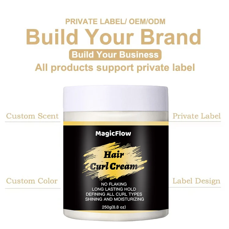 Wholesale Anti Frizz Coconut Defining Curling Cream Curl Enhancers Cream For African Curly Hair