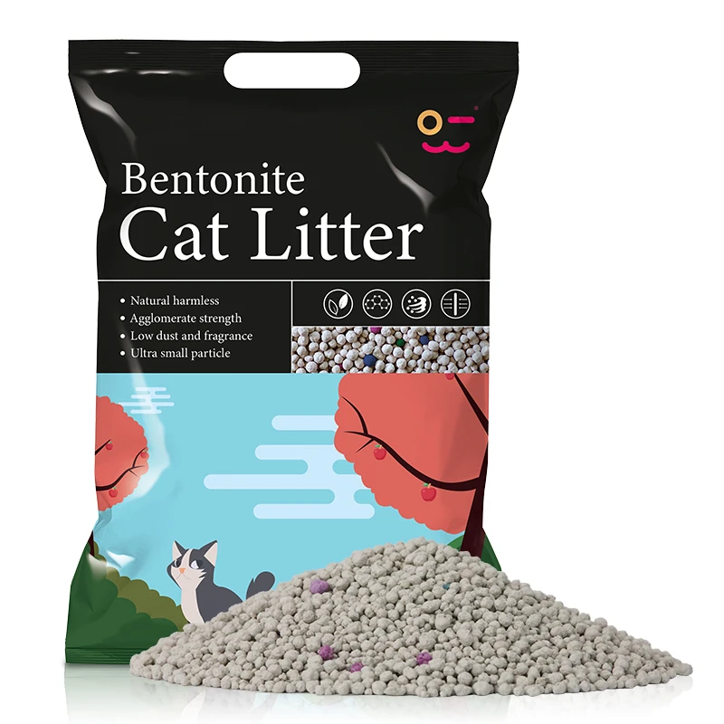 
Oem Factory Natural Dust Free Premium Quick Clumping Bentonite Cat Litter Sand 