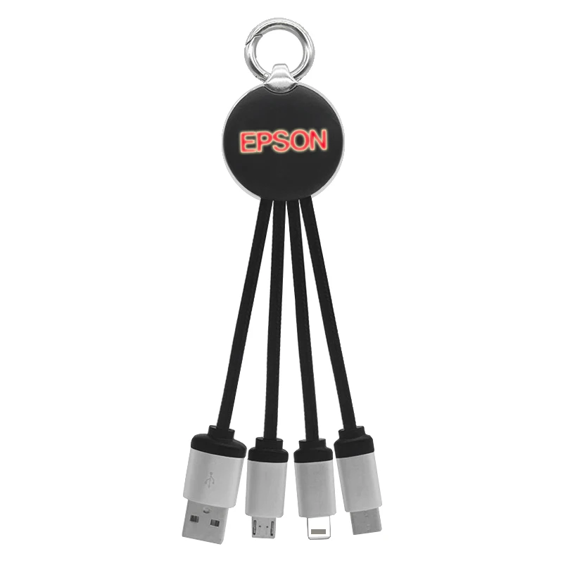 
Colorful Type C USB 2.0 Cable 5V2.1A Charging Nylon braided Cable 3 In 1 Micro/ 8 Pin Charging data Cable for iphone Nylon briad 