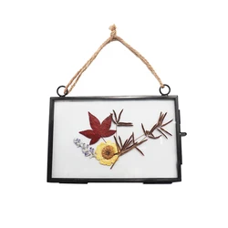 New Product Dried Flower Square Mini Glass Photo Frame  2x2 picture frame