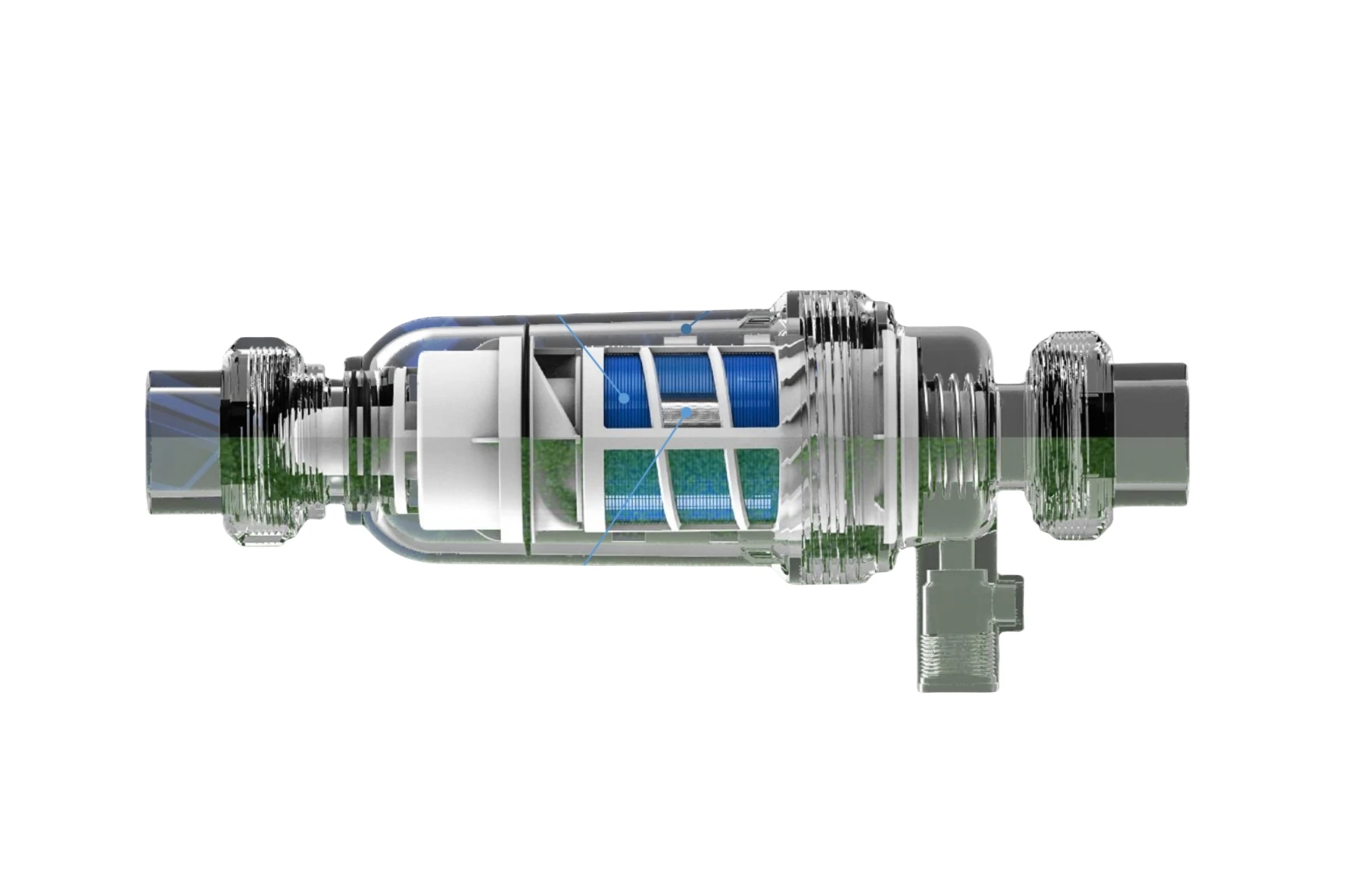 40-Micron Disk Water Pre-Filter with 6T/H Flow Automatic Backwash Pressure Display for Home Purification