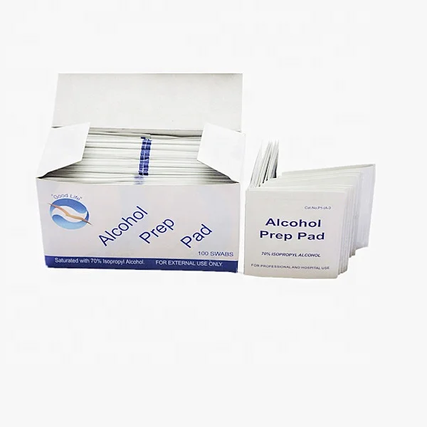 Neutral packaging Alcohol swab alcohol pad for daily cleanse use with CE certificate