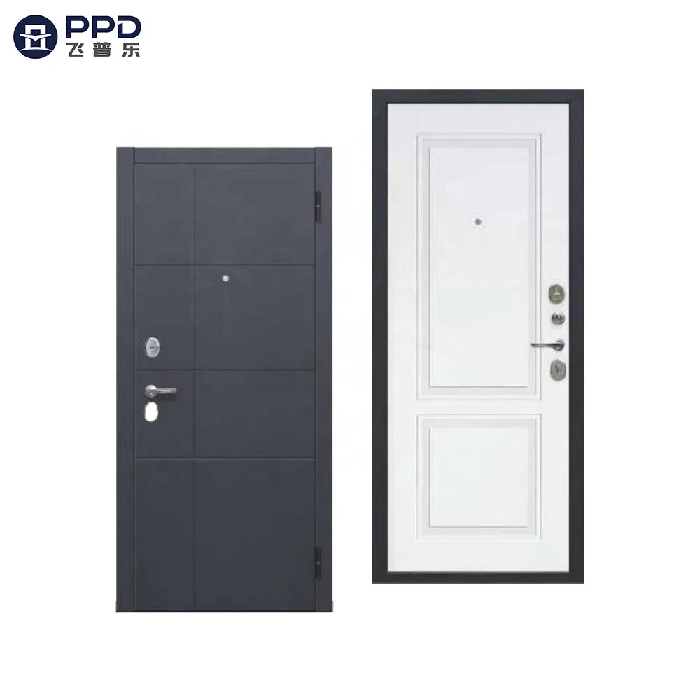 Manufacturer Factory Price Exterior Metal Russia Steel Door Main Entrance Security Cheap Price Russia Door