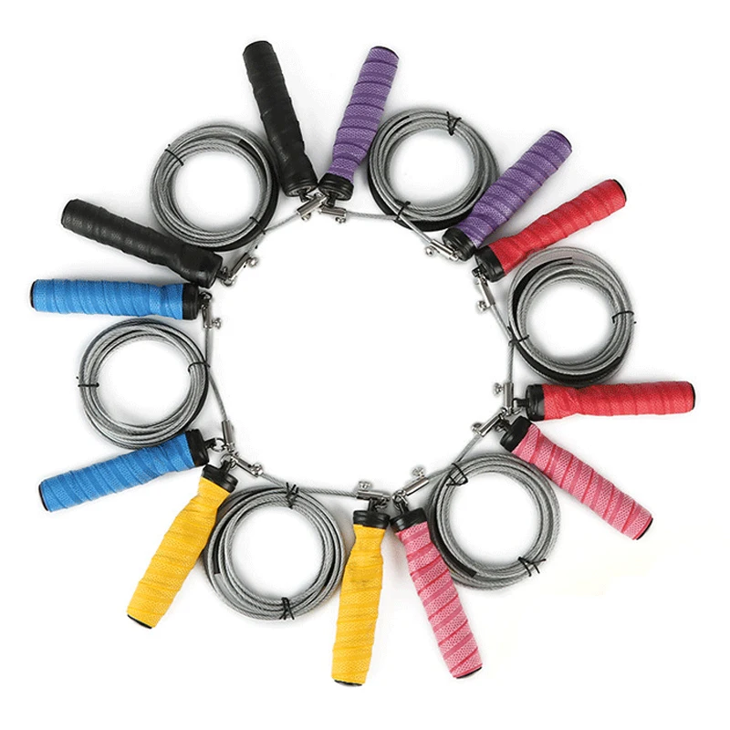 Factory Customized Skipping Light/heavyweight Pvc Steel Wire Bearing Fast Speed Jump Rope For Fitness And Exercise Workout