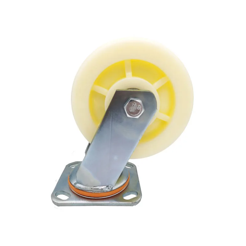 200x50 Strong Impact Resistance Smooth Flat Plate wheel universal adjustable swivel wheels for trolleys