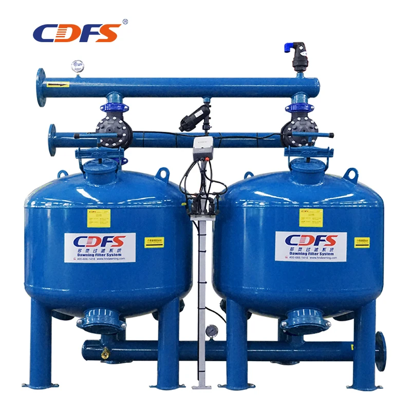 CDFS Single Chamber Carbon Steel Multi Media Sand Filter Sand Filter Auto Sand Media Filtration System