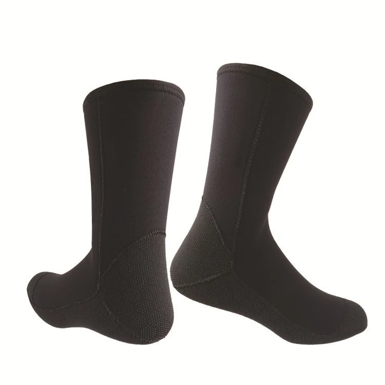 OEM UOO Professional Diving Glued Blind Stitch or Flat Lock Stitch 3mm Neoprene Socks with Custom Logo Printing
