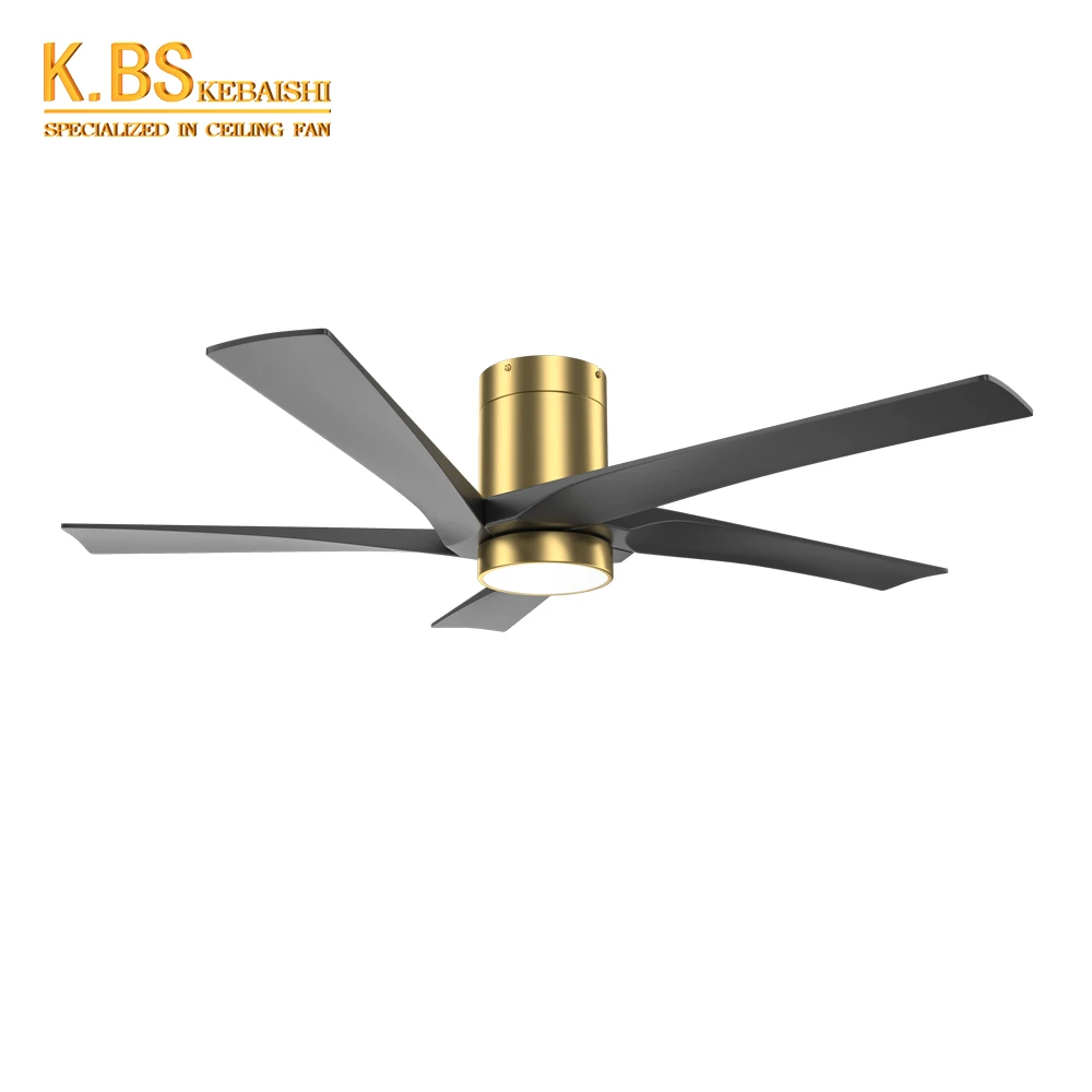 Nordic Style Commercial Decorative Led 5 Wooden Blades Reversible Dc Motor Modern Ceiling Fan With Light