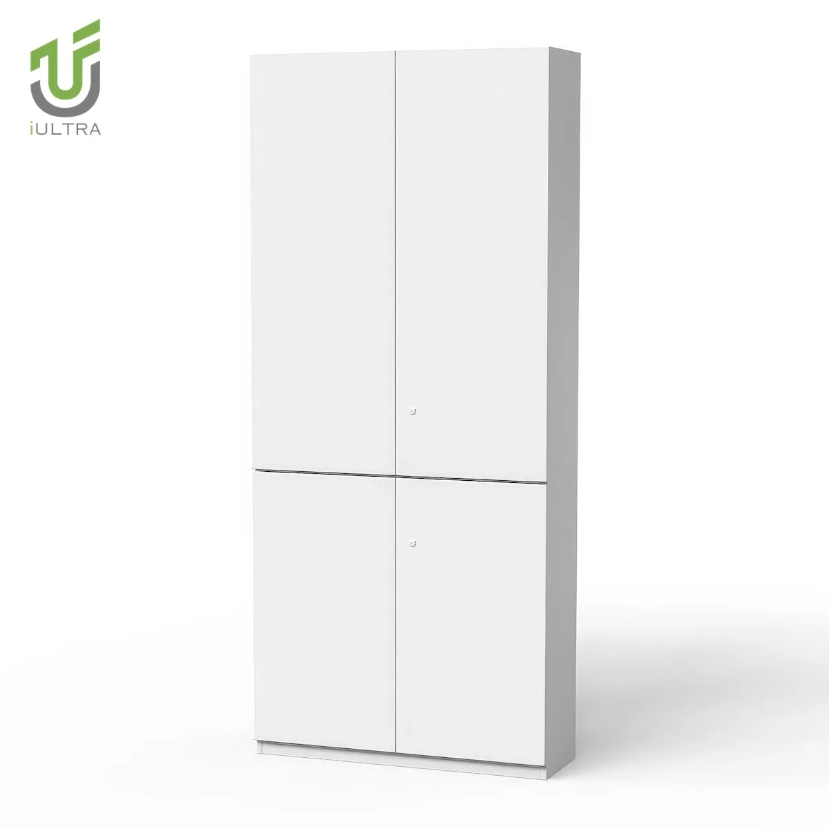 IULTRA Modern Vertical Storage Cabinet Tall MDF Wooden Office Movable Doors Optimal Space Utilization for School Use