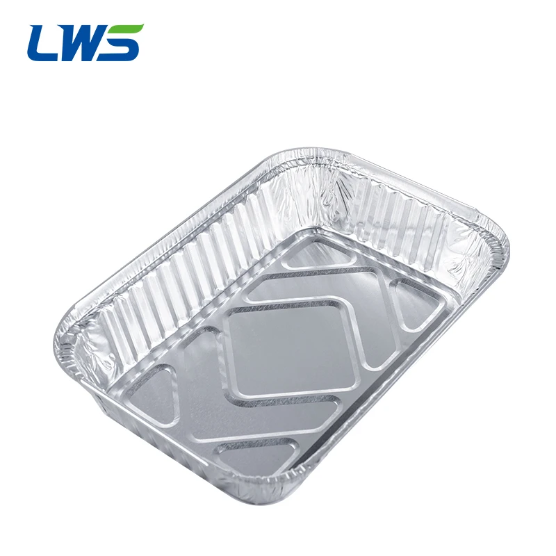 10Pcs New Rectangle Shaped Disposable Aluminum Foil Pan Take-Out Food Containers With