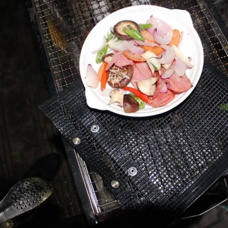 Kitchen Meat Vegetables Cooking Grilling Mesh Bag High Temperature Resistant Mesh Liner 220*270mm